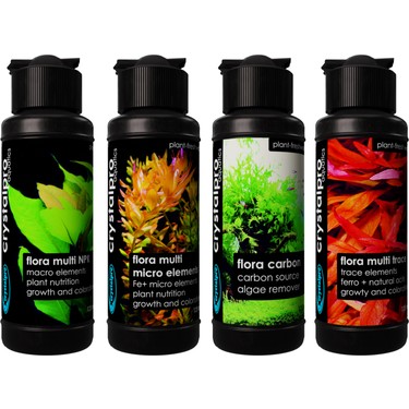 Crystalpro Dörtlü Bitkili Akvaryum Bakım ve Gübre Seti 4X125ML