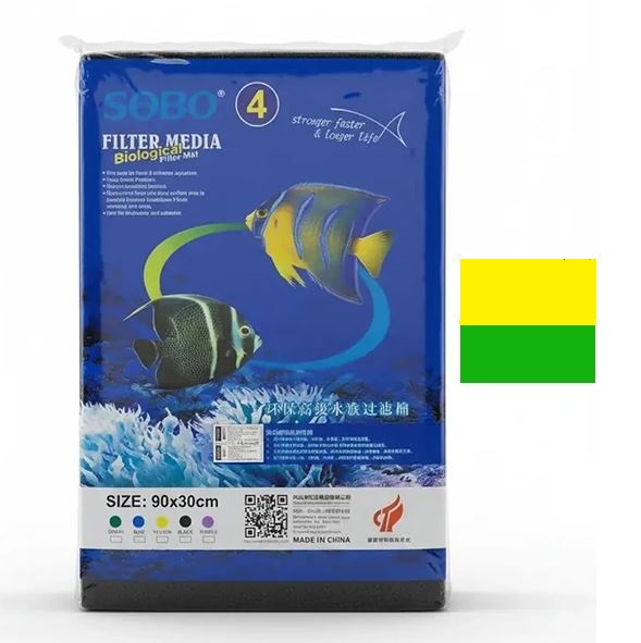 Errrr Sobo Biyolojik Filtre Süngeri 90x30xcm Sarı Yeşil - Görsel 1